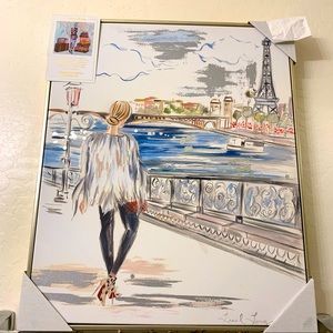 Colleen Karis Designs - Woman on Seine - Silver Frame
